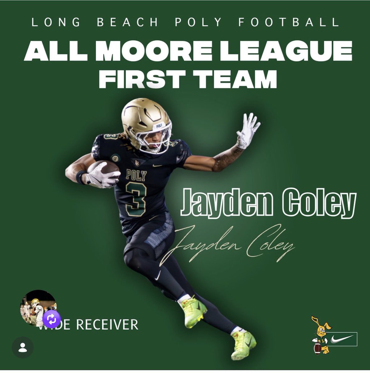 LBPolyTrack_XC's tweet image. 4 of our top football/track kids made All League First Team. Stay tuned for Track Season #Trackisback