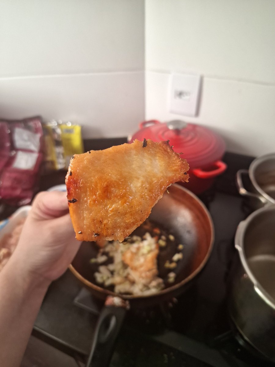 A casquinha impecável do meu franguinho