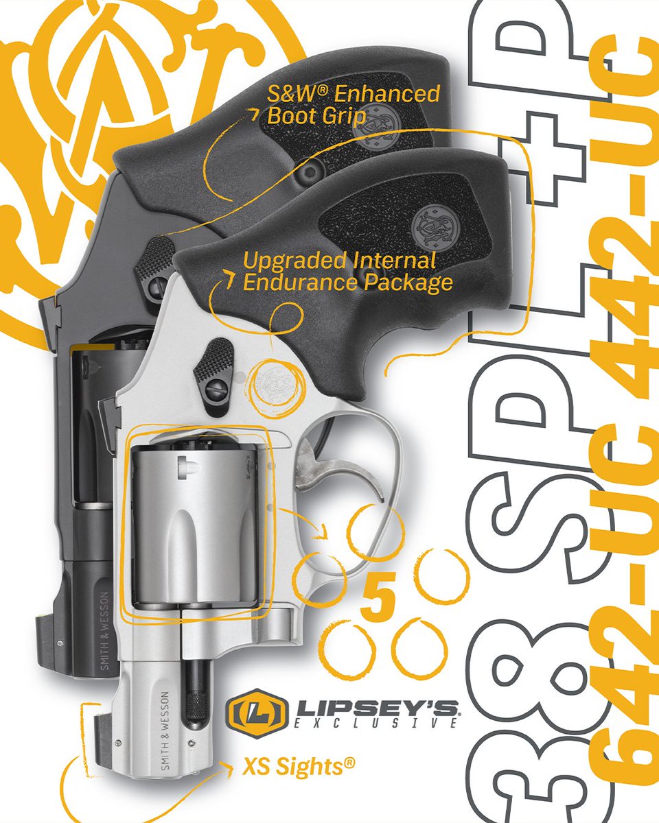 With 5-rounds of .38 SPL+P, tritium front sight, enhanced boot grips, and upgraded endurance package, the Model 642-UC and Model 442-UC are the ultimate carry revolvers.