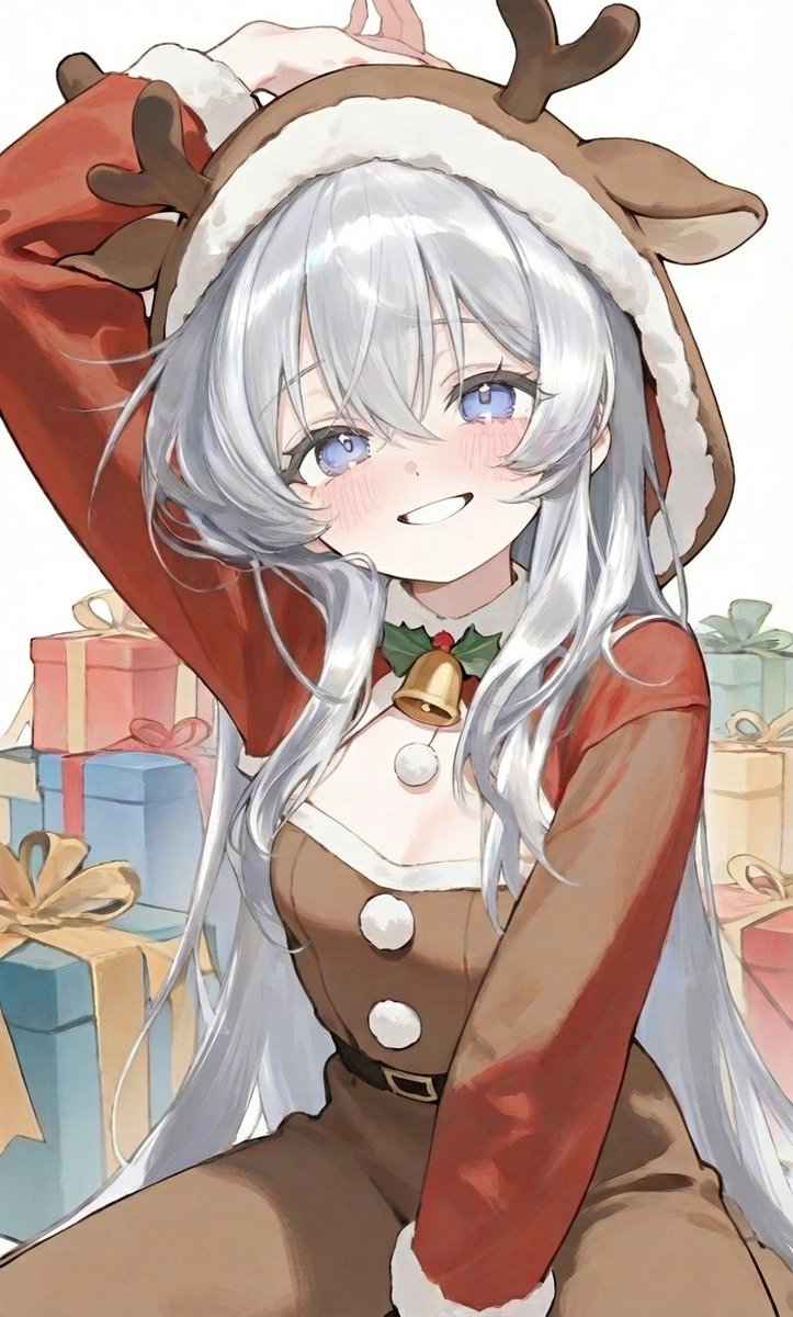 魔女様いわく、トナカイの格好もしてみました。 #魔女の旅々はいいぞ