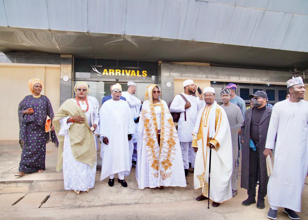 ams_jaoji's tweet photo. The Senior Special Assistant to the President on Citizenship and Leadership (SSAP-CL), Hon. M. Nasir Ja’oji, alongside the DG, CLTC, Aderinsola Abiola (@RinsolaAbiola), and the Executive Commissioner of FCCPC, Ummusalma Isyaka Rabi’u, arrived in Ibadan ahead of a historic and culturally significant event.

The delegation is in attendance at the turbaning ceremony to be conducted by the Alaafin of Oyo, His Imperial Majesty Oba Akeem Owoade Abimbola I, where Seyi Tinubu will be turbaned as the Okamlomo of Yorubaland, while Abdul’aziz Yari will also be turbaned as the Obaloyin of Yorubaland.

The ceremony underscores the enduring relevance of traditional institutions in recognizing leadership, service, and contributions to national unity and cultural heritage.