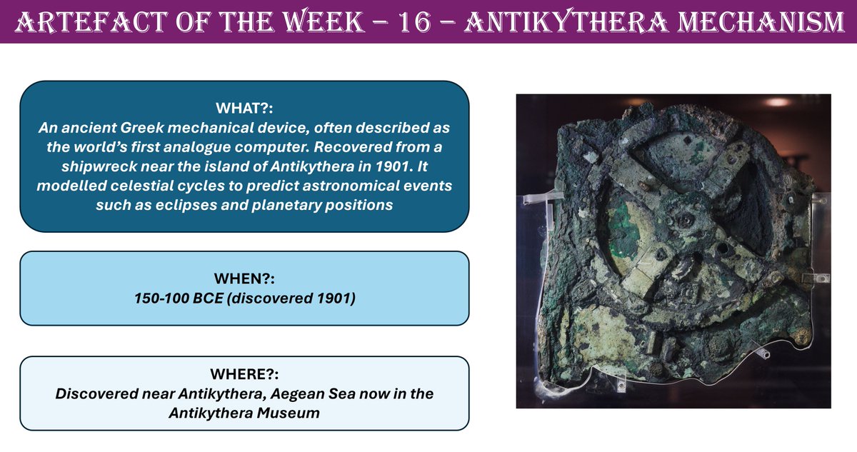 queenssch_clsc's tweet photo. CLASSICS ARTEFACT OF THE WEEK 5th January - THE ANTIKYTHERA MECHANISM #Queens #ClassicsatQueens https://t.co/zll6gB0oHx