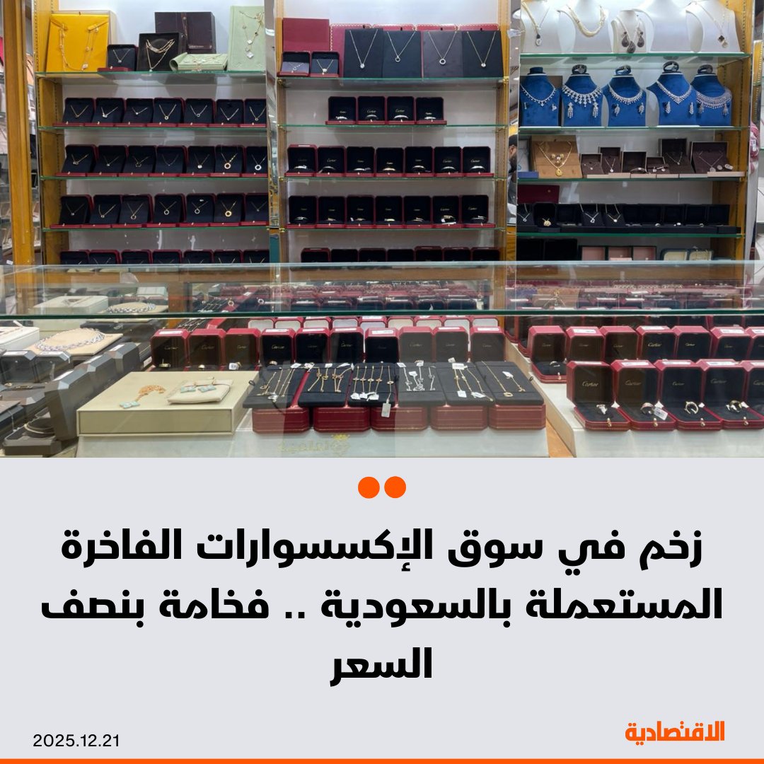 شهدت سوق الإكسسوارات الفاخرة في السعودية تحولا في سلوك الشراء، مع توجه شريحة من المستهلكين إلى متاجر توفر القطع الأصلية المستعملة من الماركات العالمية بأسعار أقل وصلت في بعض الحالات إلى 50% مقارنة بسعرها الرسمي؛ مدفوعة بارتفاع أسعار المتاجر الرئيسية والوكالات وطول فترات الانتظار على بعض القطع، بحسب عاملين في السوق تحدثوا لـ "الاقتصادية" - تشكل النساء ما بين 80% من إجمالي المشترين مقابل 20% للرجال - 75 % من عمليات الشراء تكون للاقتناء الشخصي مقابل الأغراض التجارية أو الاستثمارية. WEAB_3. مزيد من التفاصيل في التعليقات 