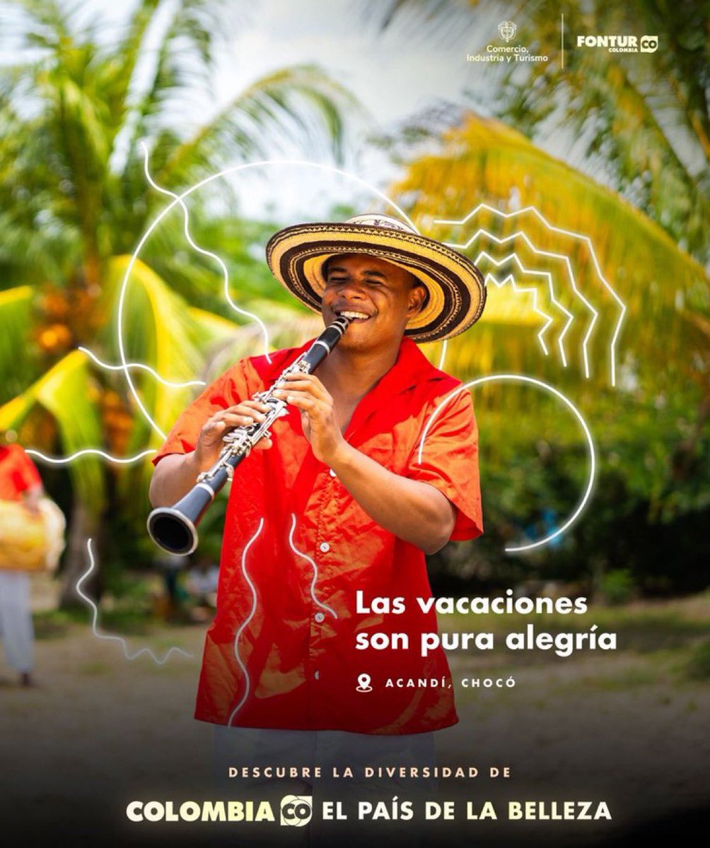 EmbColES's tweet image. 🏝️ Cerca de la frontera con Panamá, #Acandí, paraíso del Caribe chocoano, te espera con su alegría para estas vacaciones 🪘. Descubre la diversidad de 🇨🇴 #ElPaísDeLaBelleza