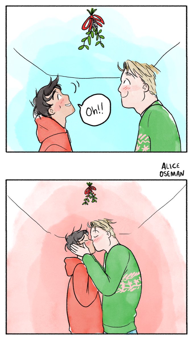 incompstarsigns's tweet image. they can’t resist a mistletoe