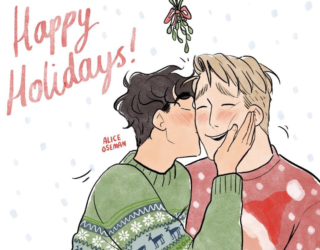 incompstarsigns's tweet image. they can’t resist a mistletoe