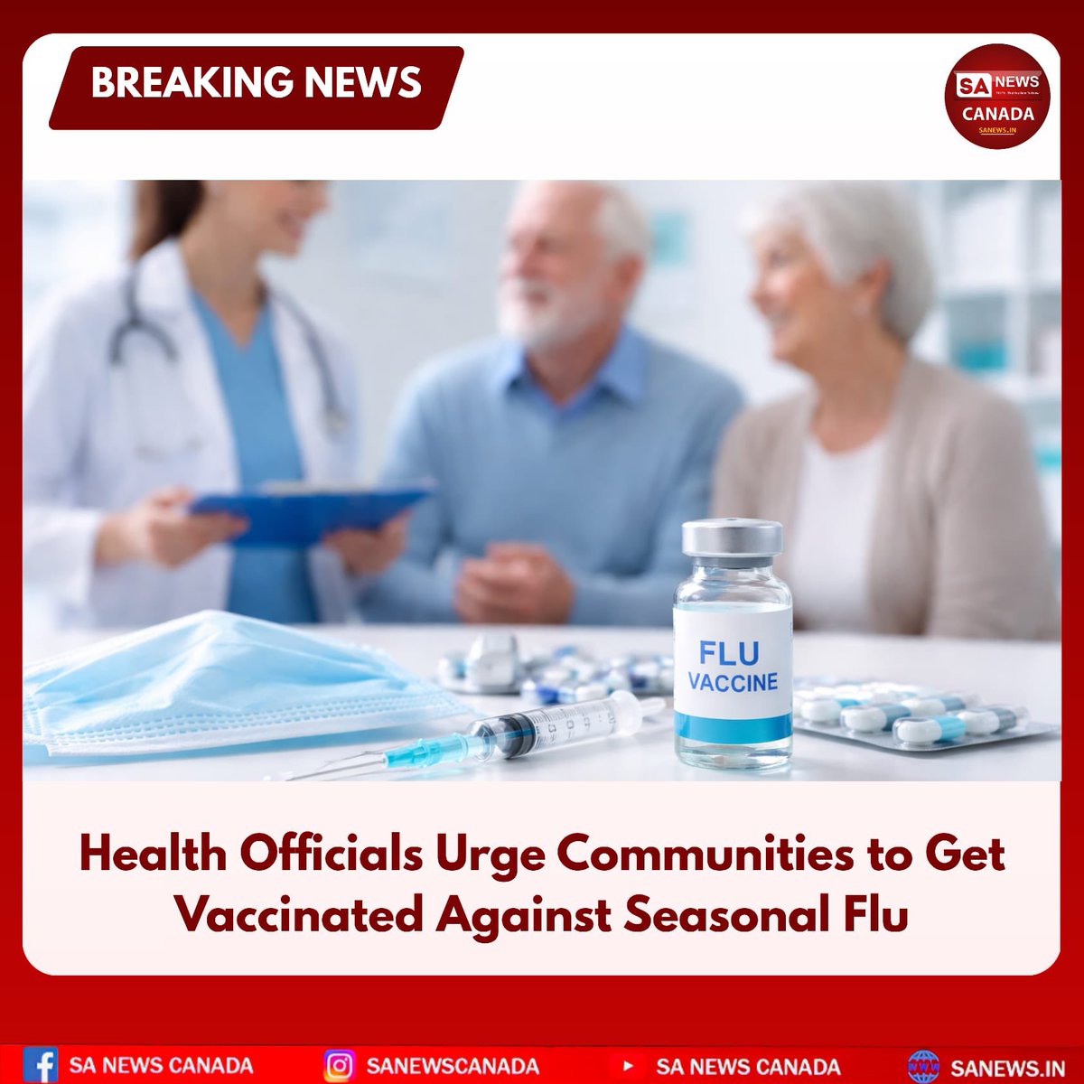Health officials urge everyone to get vaccinated as flu cases rise, saying early shots can prevent severe illness and protect seniors and children during the season.

#FluSeason #GetVaccinated #HealthAlert #sanewscanada
