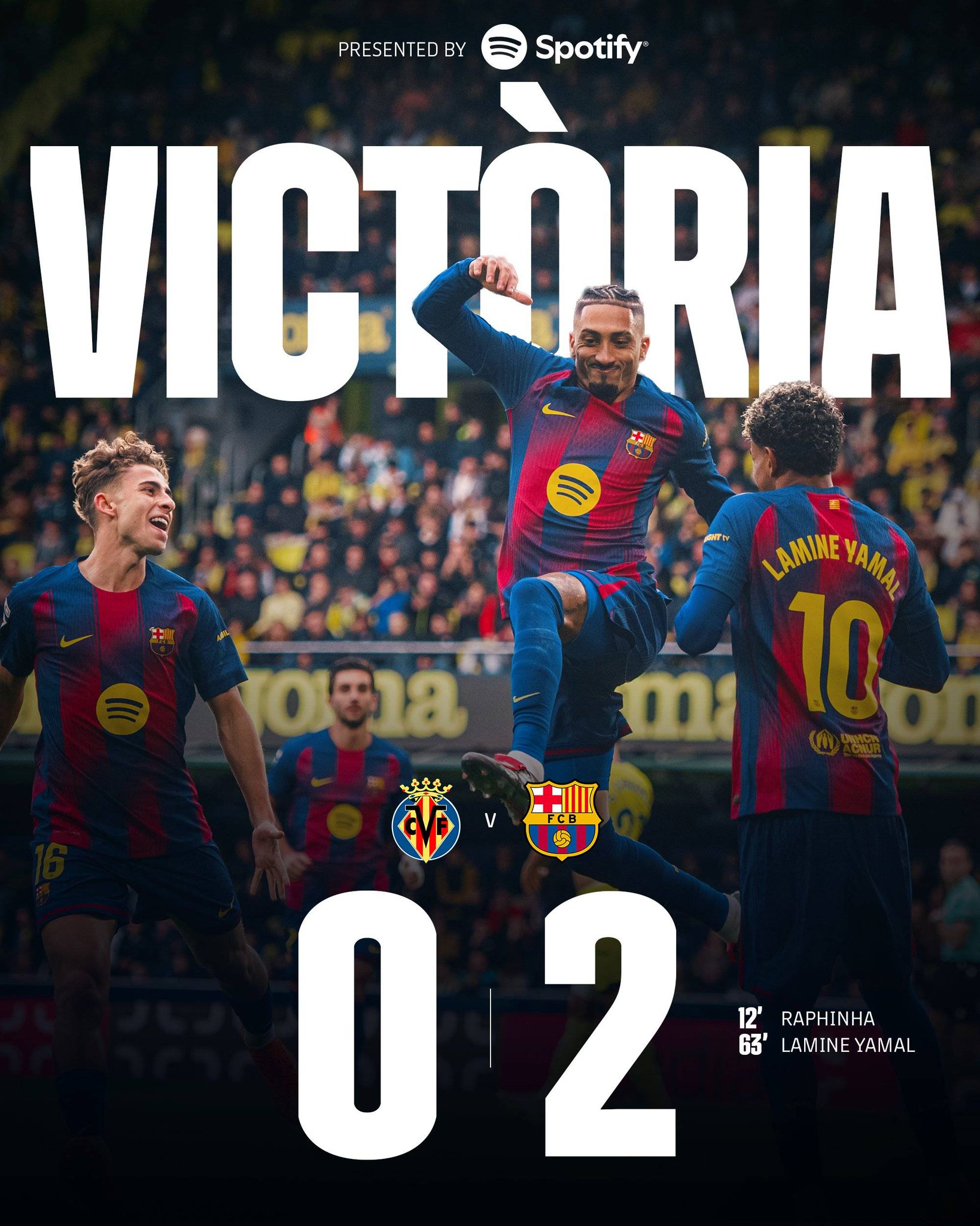 برشلونة يفوز على فياريال بهدفين نظيفين في #الليجا 