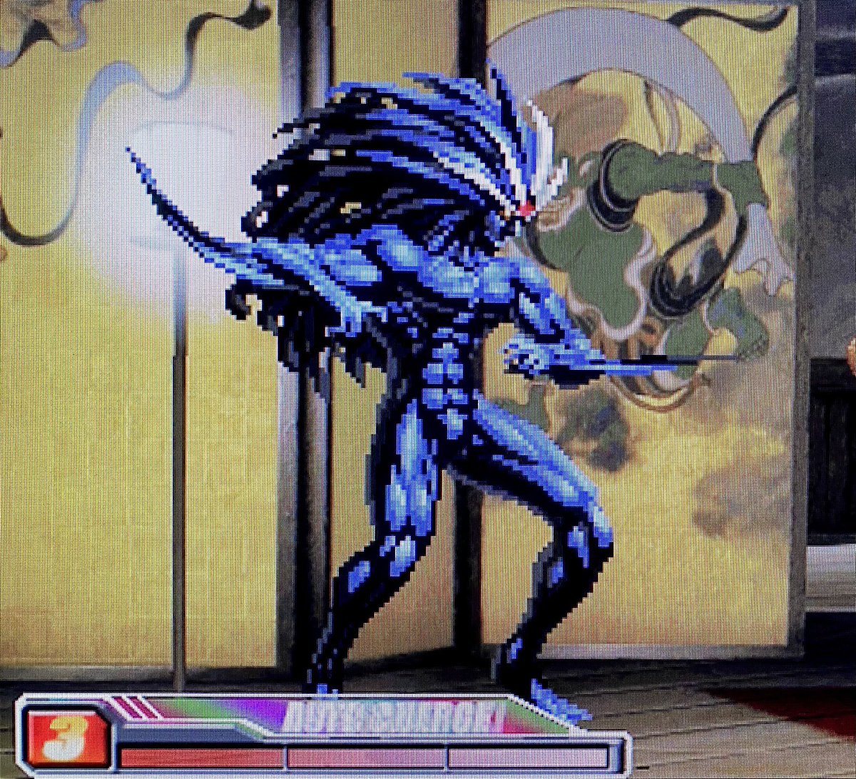 oz_shiron's tweet image. 12月22日はPS2版ネオジオバトルコロシアムの発売日でしたか。20年前

このNEO-DIO様のドット絵めちゃくちゃ気合い入ってて好き！筋肉の立体感が格好良い〜！