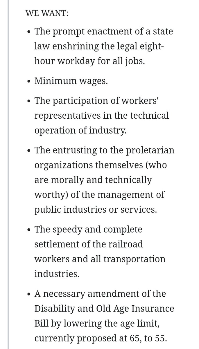 I dare you to guess which document these demands are from.