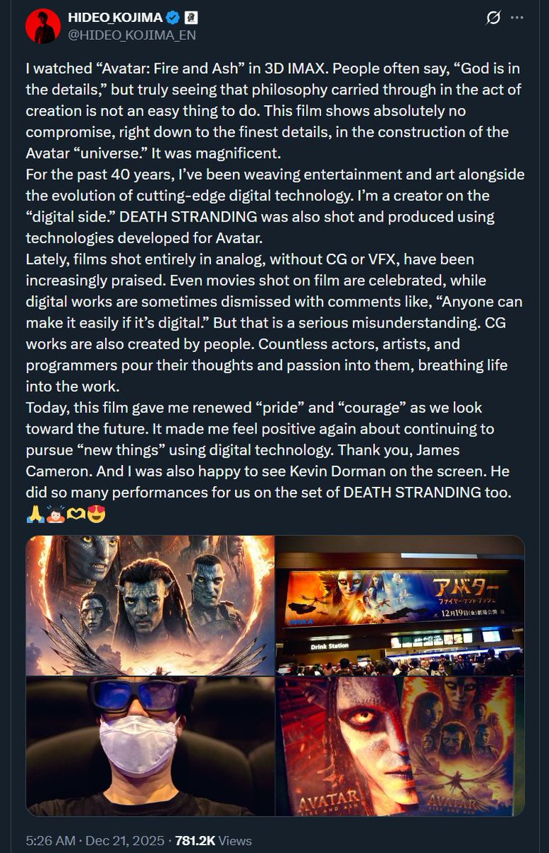 LegacyKillaHD's tweet image. Kojima likes something vs. Kojima doesn't like something