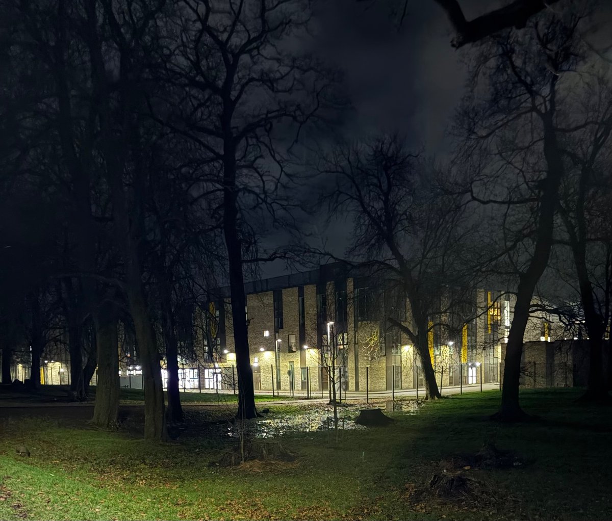 communityNFL's tweet photo. #nflpics William McIlvanney Campus at night https://t.co/IEup9MHq29