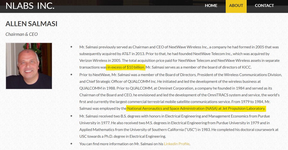 $VEEA Allen Salmasi is the Chairman, CEO &amp; Founder of $VEEA

He previously built NextWave, which was acquired by Verizon, and later its spin-off NextWave Wireless, acquired by AT&amp;T. The total acquisition price for both companies assets exceeded $10 billion.

He also led
