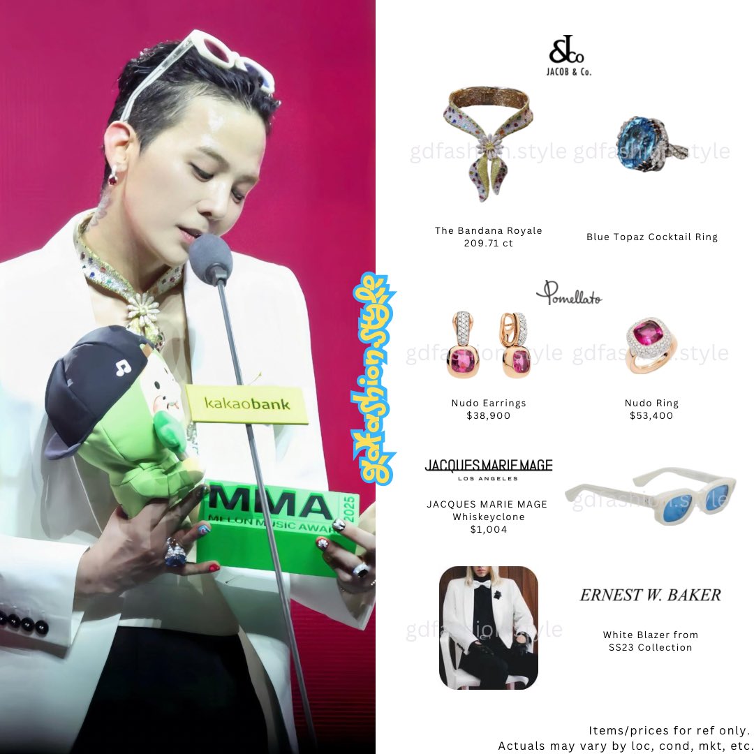 GdFashionStyle's tweet photo. 251220- @IBGDRGN at #mma2025
©️hellogdkitty
#jacobandco #pomellato #jacquesmariemage #ernestwbaker
#gdragon #gd #gdfashion #gdstyle #gdragonfashion #gdragonstyle #權志龍 #지드래곤 #권지용 #übermensch #gdragon2025 #gd3rdalbum https://t.co/8ZC48jsOfN