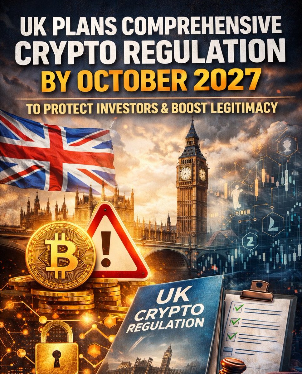UK plans comprehensive crypto regulation by October 2027 to protect  investors and boost legitimacy. #UnitedStatesofAmerica #cryptoupdates  #LatestNews