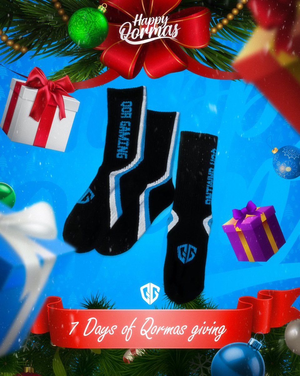 Day 4 of Happy QORmas 7 days of giving!

Don’t even tell me you don’t love the QOR socks! To enter:

💙♻️ Like &amp; retweet
🤝 Tag a friend 
 ✅ Follow us <a href="/QorGaming/">QorGaming</a> 

For an extra entry, join the discord and react in the giveaway channel 🫡  Link in comments.

3 winners announced