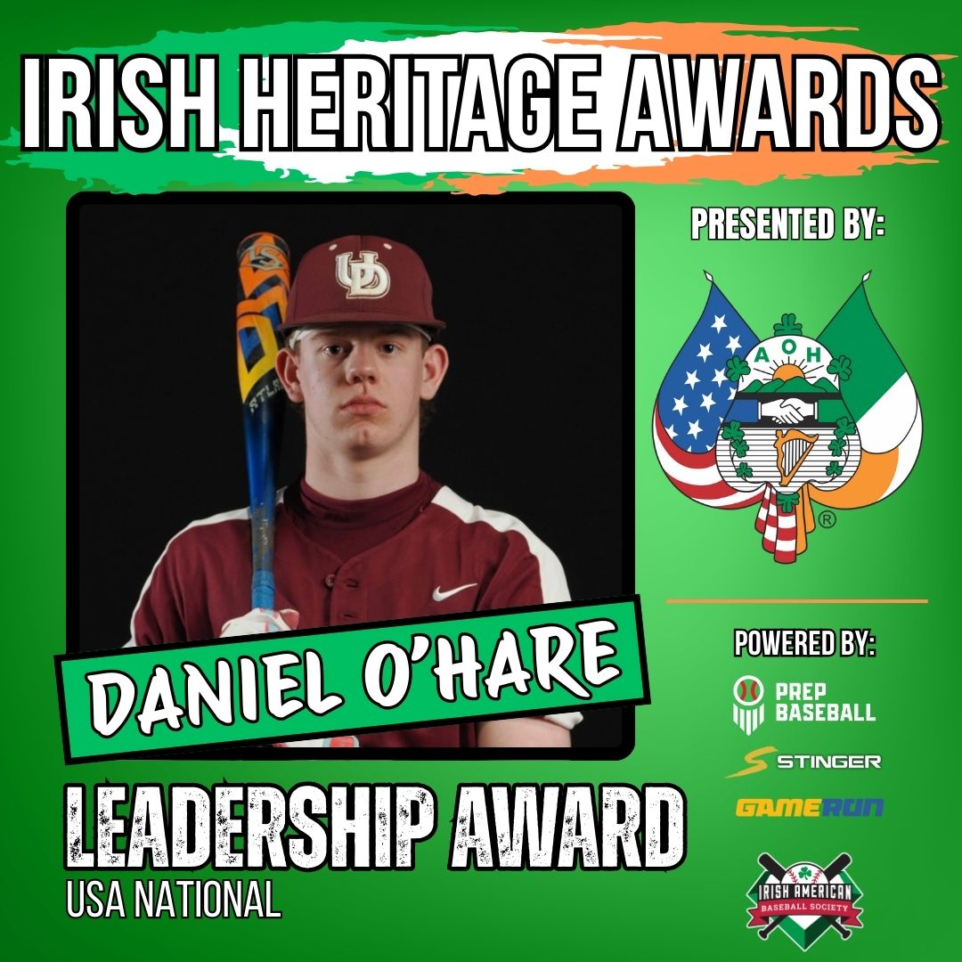 IABSociety's tweet image. ANNOUNCEMENT: Daniel O’Hare (@Danny_Ohare6) of Beverly Hills, Michigan, is the 2025 Irish Heritage National Leadership Award Winner! The Irish Baseball and Softball Heritage Awards are proudly presented by the Ancient Order of Hibernians in America (@hiberniandigest).

Daniel is…