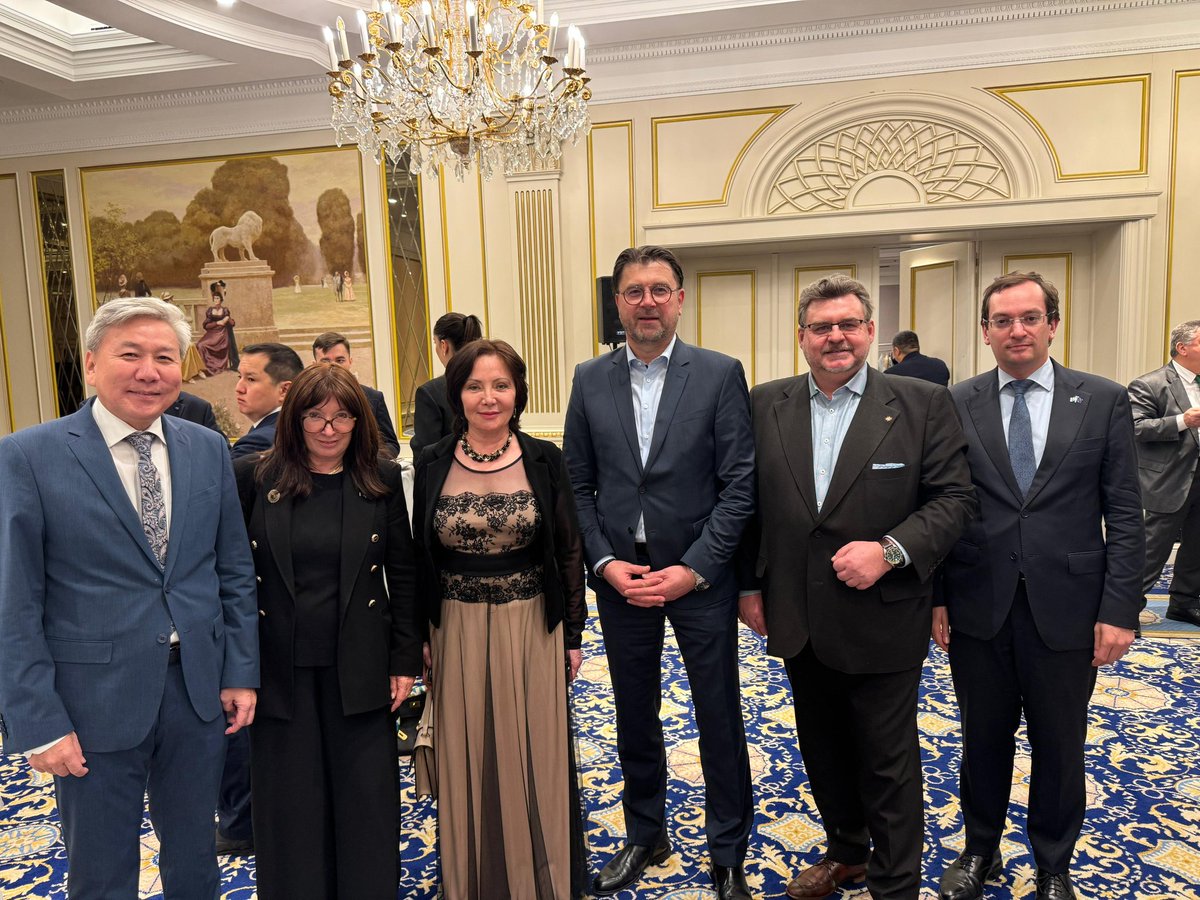 DiploWorld's tweet photo. Today marks the 1️⃣0️⃣ anniversary of the signing of the 🇪🇺🇰🇿 EU–#Kazakhstan Enhanced Partnership and Cooperation Agreement (#EPCA), a significant milestone in a relationship that has grown steadily in depth, trust, and ambition.

It was an honour to attend the reception in Brussels last week marking this anniversary and highlighting both the tangible achievements of the past decade – record trade volumes, strong investment flows, and deepened strategic dialogue – and the untapped potential that lies ahead.

From connectivity and critical raw materials to digitalisation, green energy, and people-to-people ties, the EU–Kazakhstan partnership has proven itself to be resilient, balanced, and mutually beneficial.

@KazBrussels