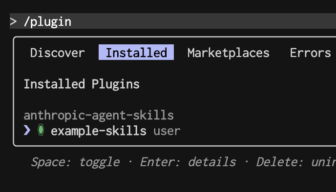 SophiaLinEthics's tweet photo. The new workflow:

1. Installation: Use '/plugin' to find 'anthropic-agent-skills' and install 'example-skills'.

2. Creation: Use 'skill-creator' to define logic—e.g., "Generate a quote using this XLSX template, calculate margins, hide costs." https://t.co/03U3roNsu0