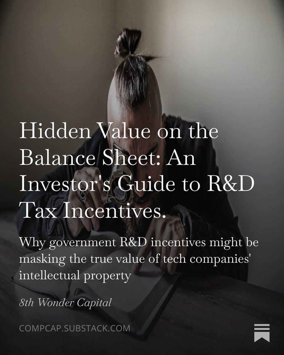 Haiku of the Day for "Hidden Value on the Balance Sheet: An Investor's Guide to R&amp;D Tax Incentives"

Aussie tech appears
Thirty percent cheaper now,
Incentives distort.

substacktools.com/sharex/WpeKTGhP
