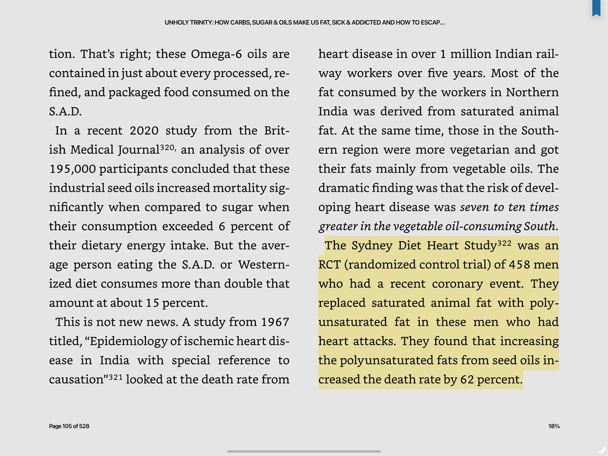 FarvingCo's tweet image. They KNEW seed oils killed 70% more people in 1966 - and buried the evidence for 40 years

In 1966, researchers wanted to prove seed oils actually PREVENT heart disease.

So they ran the Sydney Diet-Heart Study: 

458 heart attack survivors were told to replace butter with…