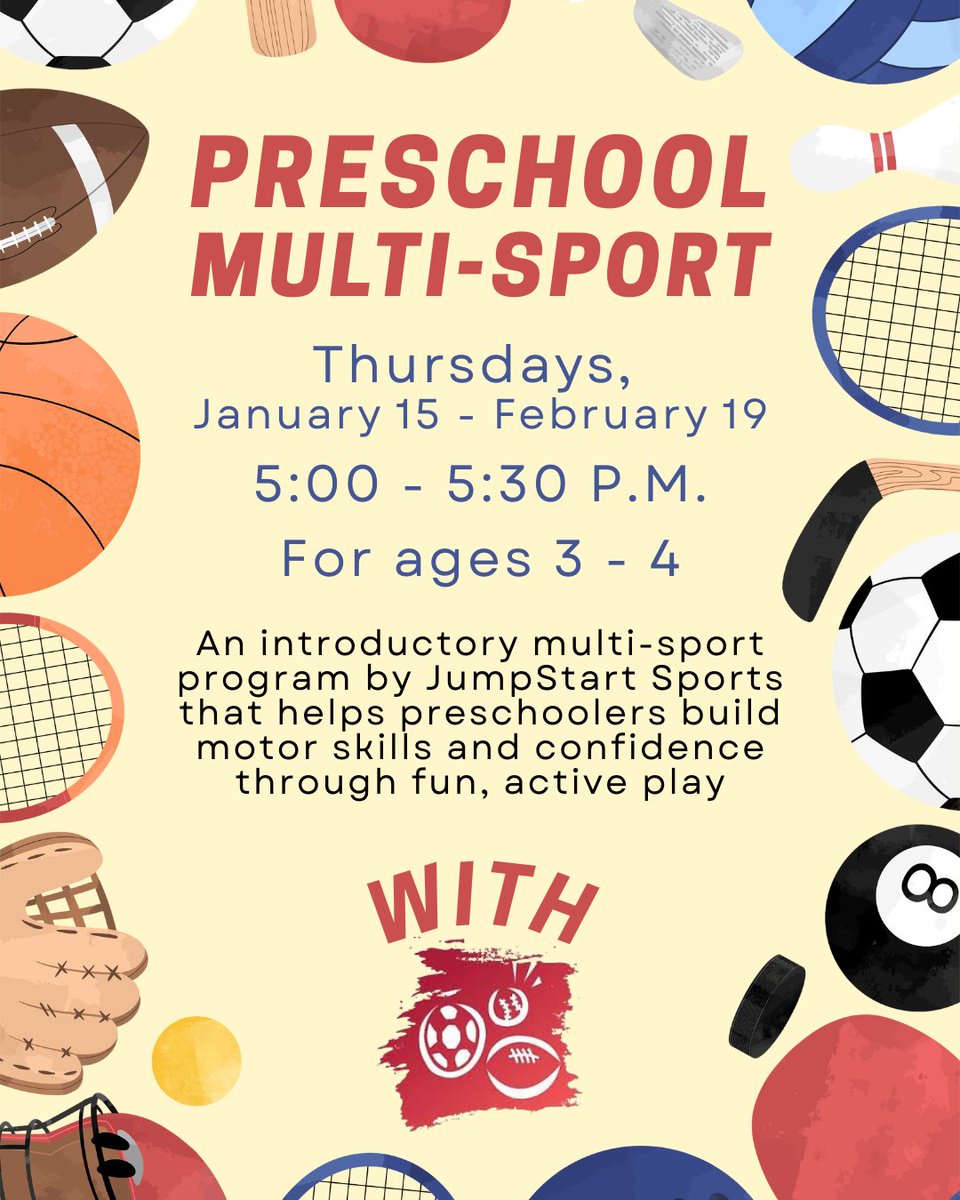 TwpofPine's tweet photo. PART 3 - New year, new sports, new skills! 🏃⚾🏒 We’re offering a variety of youth sports programs this winter at the PCC.

Learn more and register:
👉 https://t.co/4qwiCWraAC

Check out our previous posts for more!

#YouthSports #PinePrograms #PineTownship #Pinetastic https://t.co/pyIyfMcL37