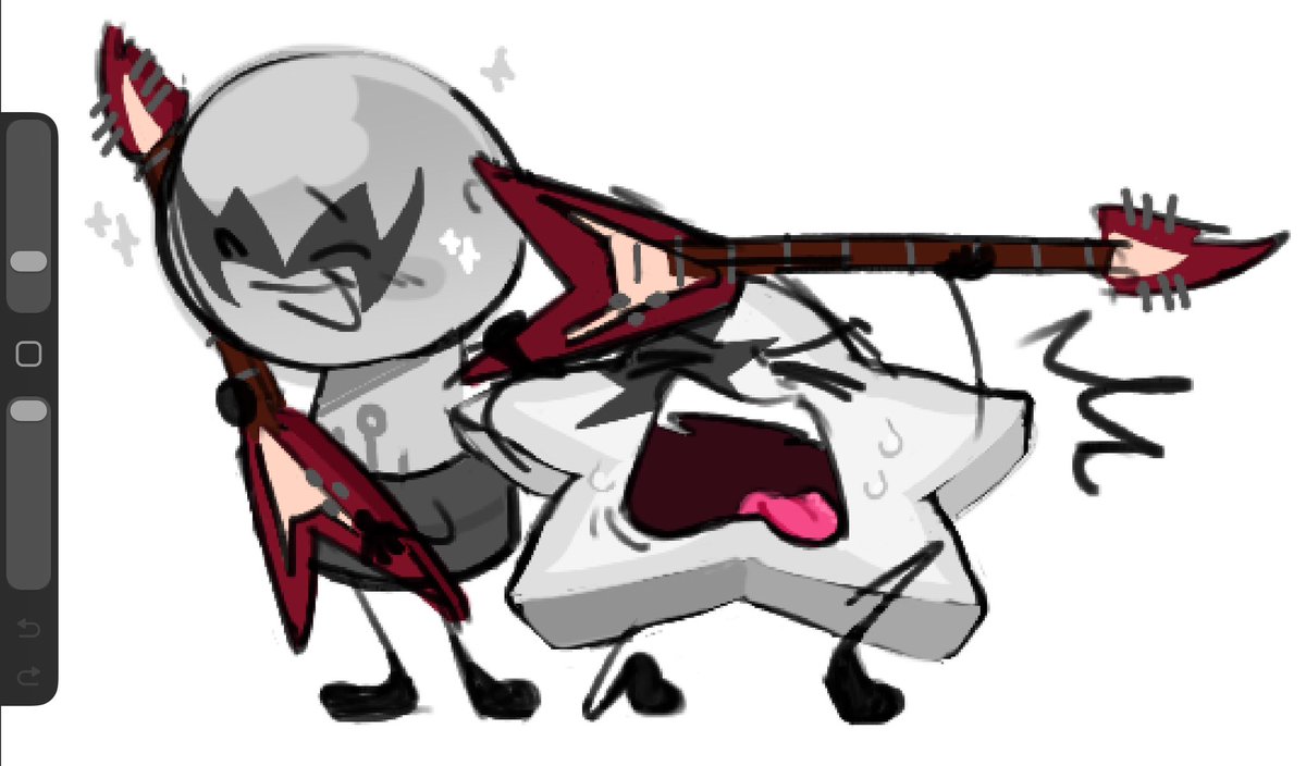 SUPER late ii4 doodle i made a while ago but twitter wasn’t letting me post it for some reason 😭 LETS ROCK!!!! #inanimateinsanityIV #lightbulbii #starfruitii