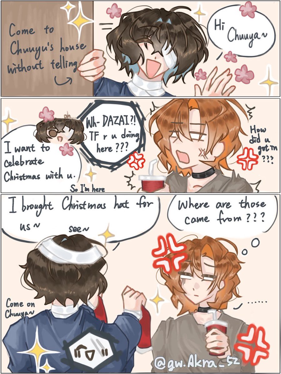 c_graywolf's tweet photo. Merry Christmas!!! 🎄 (early)
—
This fic will be available on AO3. Feel free to give it a read there!
Title: So, Merry Christmas to Us?
—
Follow me for more fanart (´▽｀)
—
#BSD #skk #dazai #Chuuya #fanart #soukoku https://t.co/DIayH3dHQE