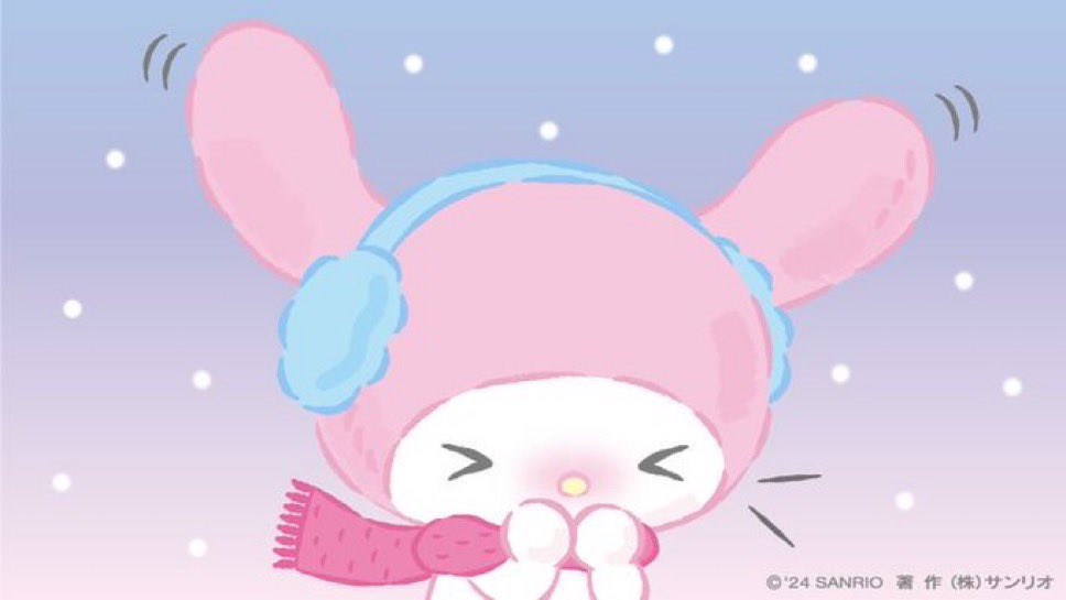 sanriodailys's tweet image. so cold ❄️🎀