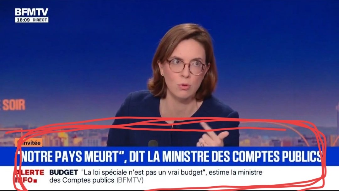 "Notre pays meurt". Qui lui dit ? 
Qui lui dit qu'elle est ministre depuis 2019 ? Qu'elle a été secrétaire d'état de Macron et députée Macroniste depuis 2017 ?!