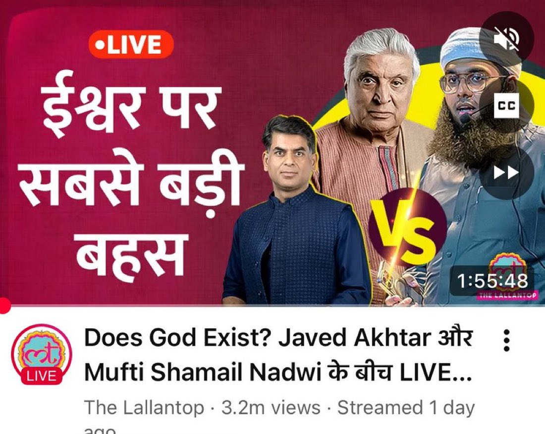 shashank_ssj's tweet image. Hello @TheLallantop, why is it named “ईश्वर पर सबसे बड़ी बहस” when none of your guest are Hindu?!