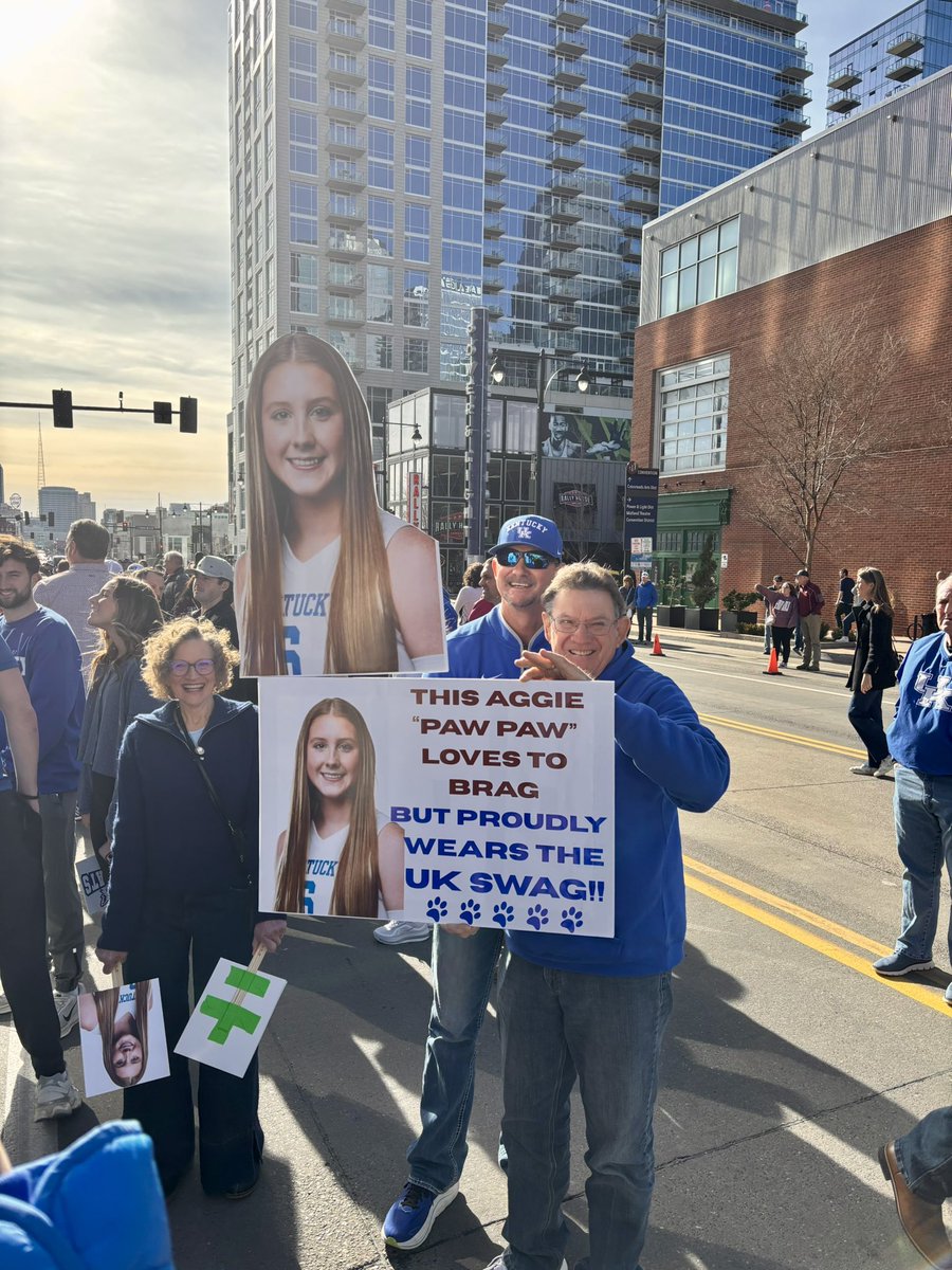 Just met Kassie O’Brien’s grandpa, a Texas A&amp;M alumni who usually “bleeds maroon” … But not today!