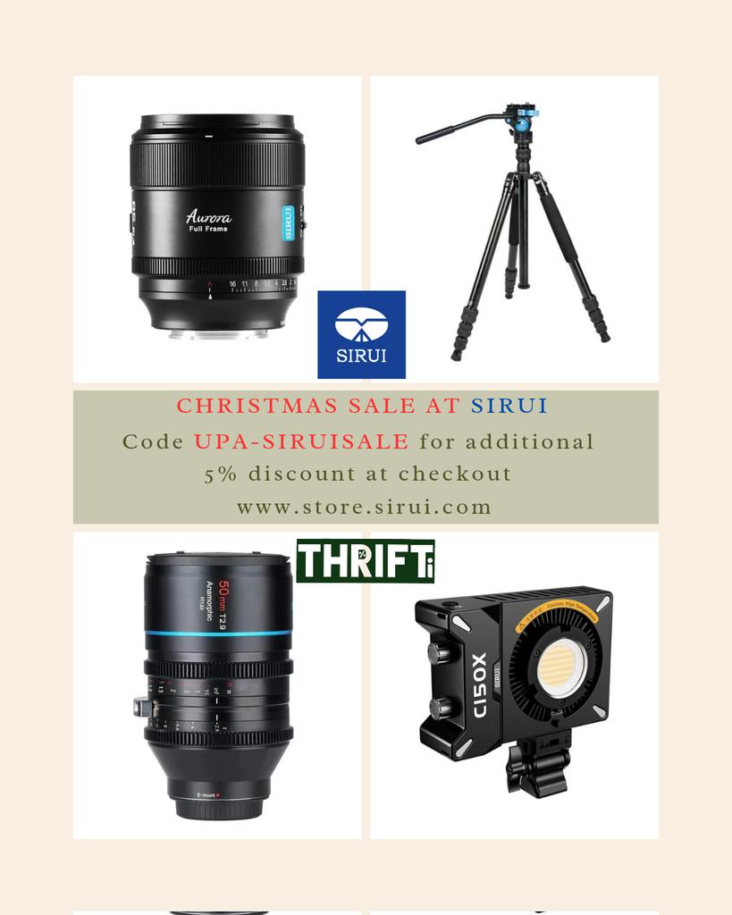 🎄 Christmas Sale at Sirui Imaging 🎄 
Enjoy up to 70% off on selected items this holiday season. 
Plus, receive an extra 5% discount at checkout with code UPA-SIRUISALE. 

Shop now: store.sirui.com 

#Thrifti #Sirui #Lens #Photography #Cinema