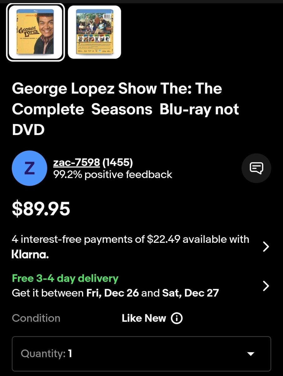 Can we get a complete series blu ray set for the George Lopez sitcom? 🙏💿

People are selling bootlegs for crazy prices.. 😡

<a href="/georgelopez/">George Lopez</a> <a href="/WBHomeEnt/">Warner Bros. Entertainment</a>
<a href="/WarnerArchive/">Warner Classics</a> 
#PhysicalMedia