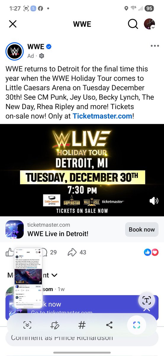 PeterPromo's tweet image. The comments for the wwe event tho.👀👀💀 @RateWork