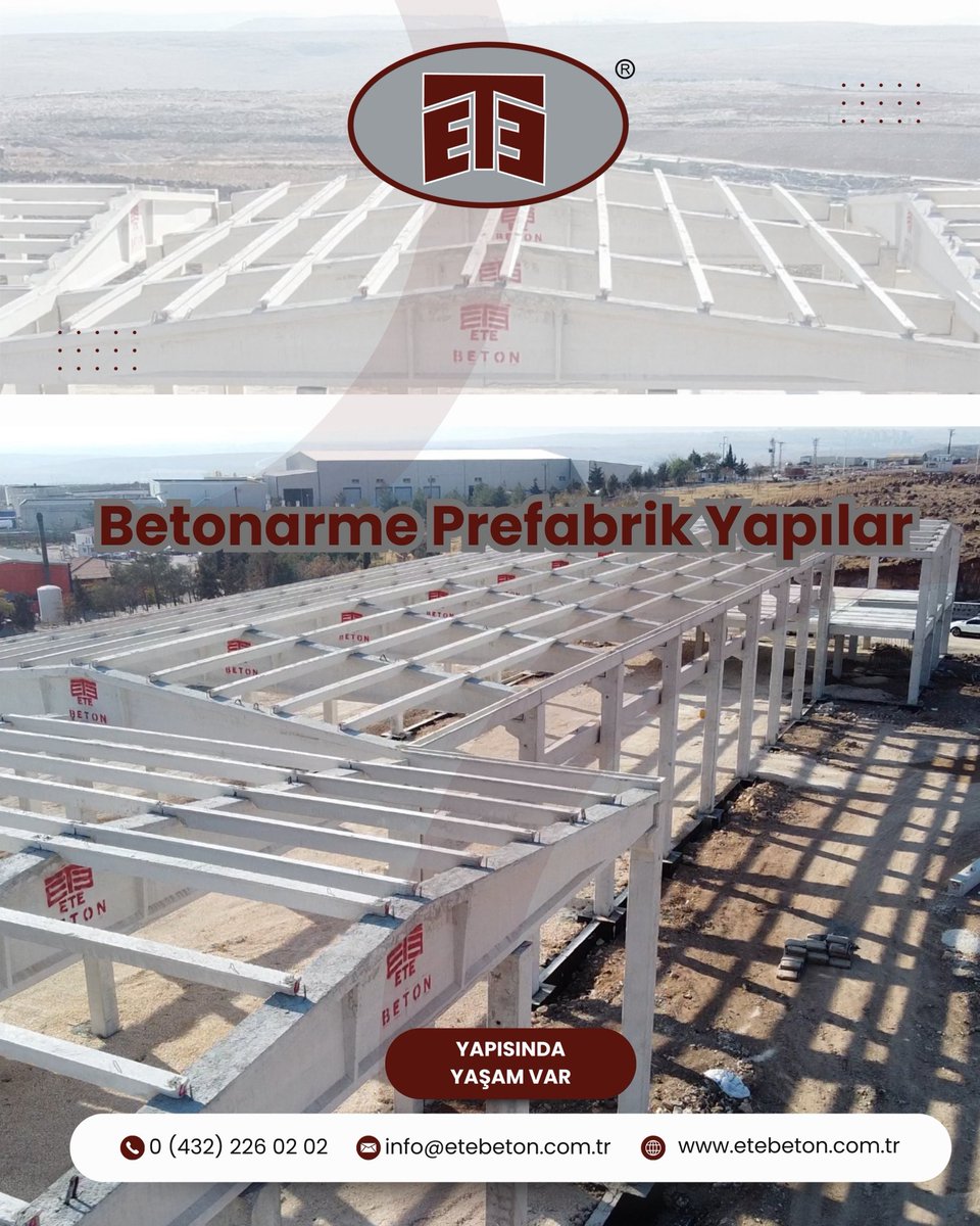 🏗️ Güçlü Yapılar, Güvenli Gelecekler

ETE BETON PREFABRİK olarak;

🏠 Prefabrik Evler
🏗️ Betonarme Prefabrik Yapılar
🏢 Villa ve Özel Projeler
alanlarında dayanıklı, hızlı ve ekonomik çözümler sunuyoruz.

YAPISINDA YAŞAM VAR

📞 Detaylı bilgi ve keşif için bizimle iletişime geçin