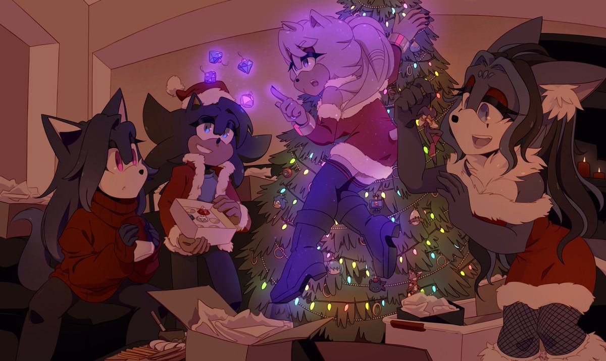 cha0ticspeed's tweet image. I don’t care if it’s early, I had to post this Christmas commission that my close friend did, which I love a bunch! (I don’t really rp on this account too much now, so I’ll probably post Sonic comms I get here from now on, and rp on the side 🤣)