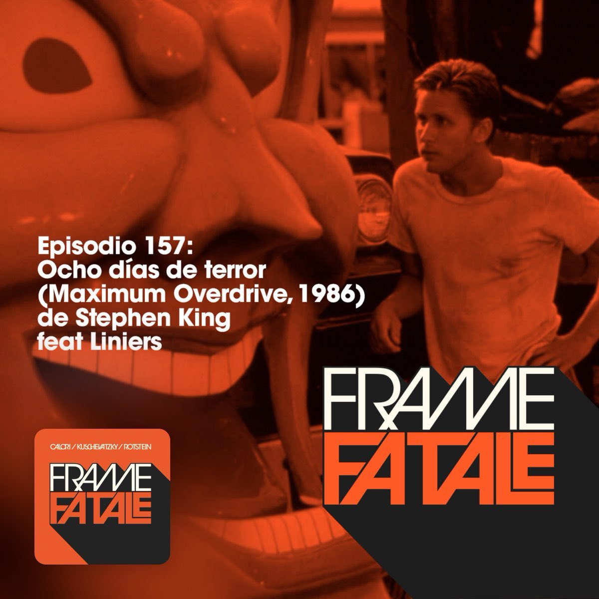 porliniers's tweet image. Gracias a los amigos de #FrameFatale (@AxelKuschevatzk @sancalori @c_rotstein ) por aceptar mi auto invitación a su no canónico podcast. Hablamos de mi película sobre camiones poseídos favorita. Del único, @StephenKing … #MaximumOverdrive … Escuchen donde sea que podcasteen…