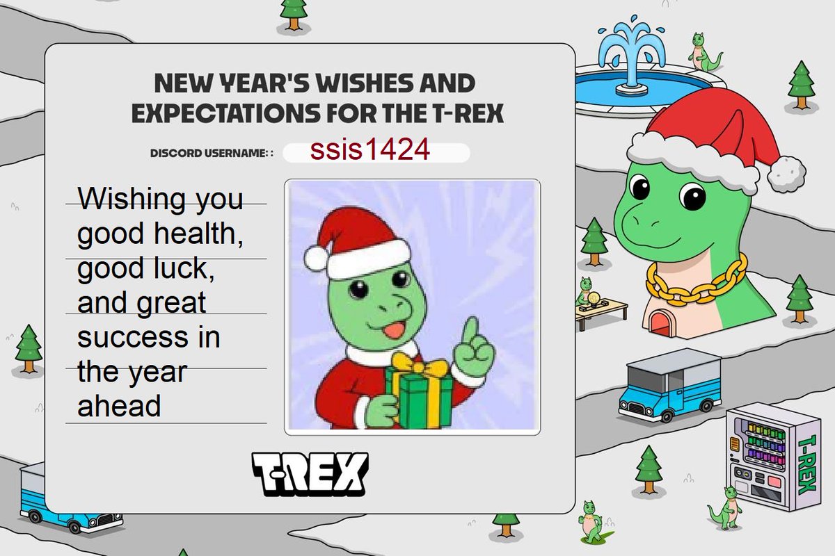 loko_btc's tweet photo. @TREX_chain Wishing you good health, good luck, and great success in the year ahead https://t.co/06ag2edgVN