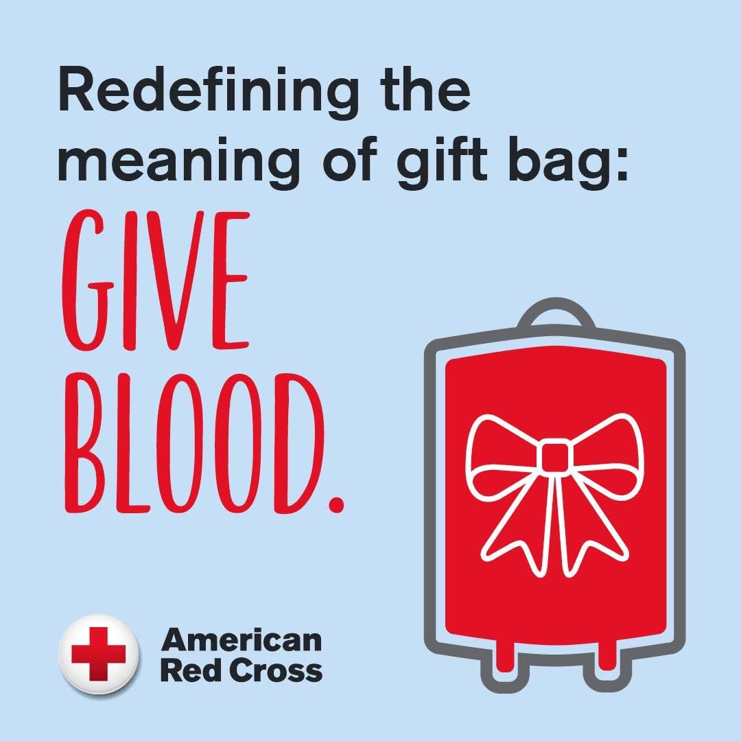 Give the gift that costs nothing, but saves lives, this holiday season! ❤️ 

Our next Red Cross Community Blood Drive is tomorrow Monday, Dec. 22, in the Indoor Rec Yard in the jail from 10 a.m.-2 p.m. It’s open to the public (enter through the Alpha 1 entrance at 2501 James