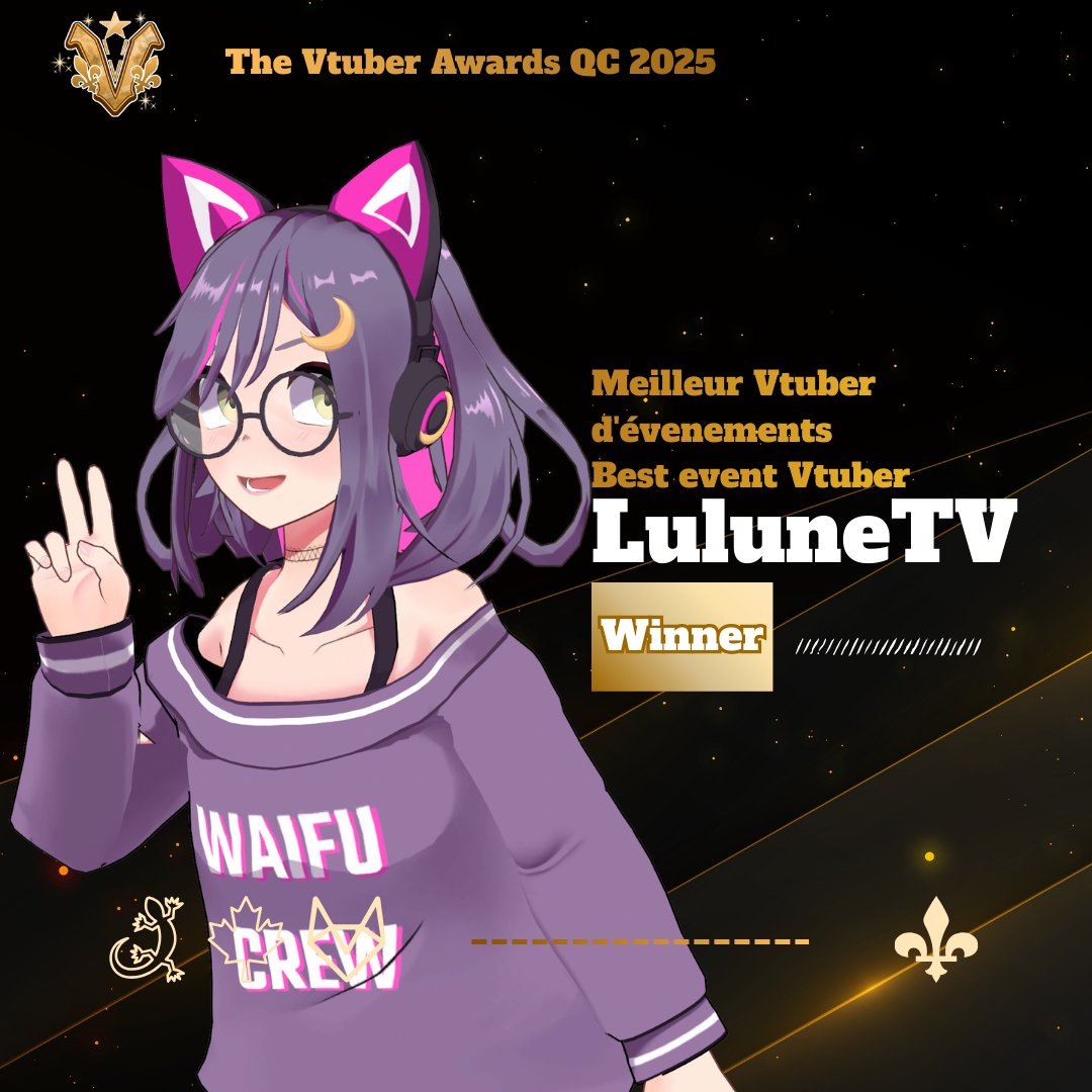 FR: Son évènement qu'elle fait à chaque année pour le bien de nos hommes à moustache! <a href="/LuluneTV/">Lulune 🌙 RPG Specialist ⚜️ VtuberQC</a> est à nouveau notre gagnante du meilleur évènement!
EN: Her annual event, organized for the benefit of our mustachioed men! <a href="/LuluneTV/">Lulune 🌙 RPG Specialist ⚜️ VtuberQC</a> is once again our winner for best event!