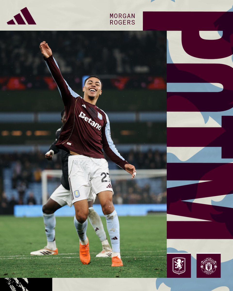 AVFCOfficial's tweet image. No vote required 🤷‍♂️

Your POTM for #AVLMUN: Morgan Rogers 🥶

@adidas || #UpTheVilla