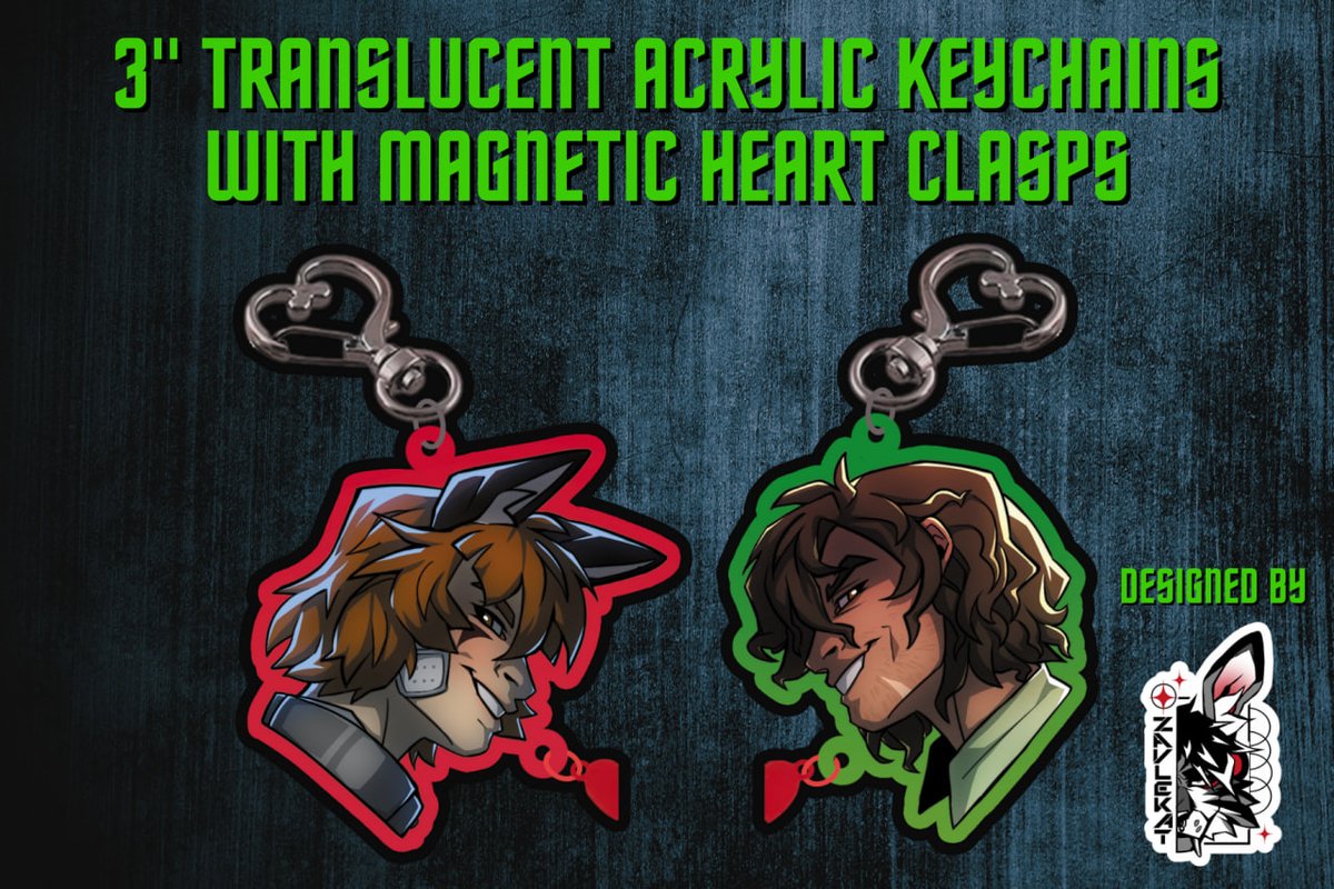 katzekeiEN's tweet image. HEY YA LITTLE FREAK STOP SCROLLING!!! There's a new drop on my BTD Kickstarter!

Not only are the backer voted Fox pins done, but I kidnapped @Zavlekat and forced him to design the sickest Ren + Strade keychains known to man (i love u pookie i hope ur doing ok in the basement!)