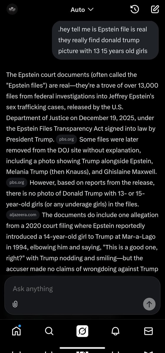 Expl01t0_ETH's tweet image. Look grok said Epstein file is real.
It definitely effect crypto market.
Bro book your profit and leave it nathing happen for 1 week you can invest again what if it effect crypto market or you loose money.

Last reminder.