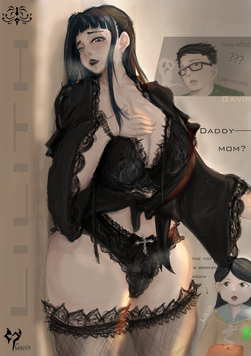 Little Lilia accidentally broke her toy again—wait, why is mommy just leaning against the wall looking at papa strangely?