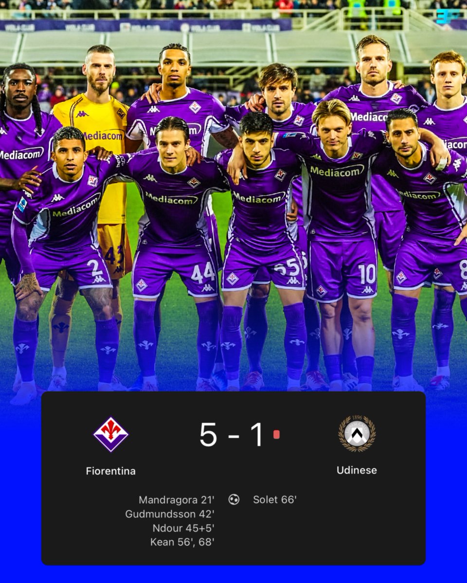 eurofootcom's tweet photo. 🚨🚨 FIORENTINA HAVE WON THEIR FIRST LEAGUE MATCH OF THE SEASON! ✅ https://t.co/1zHfgWFC3m