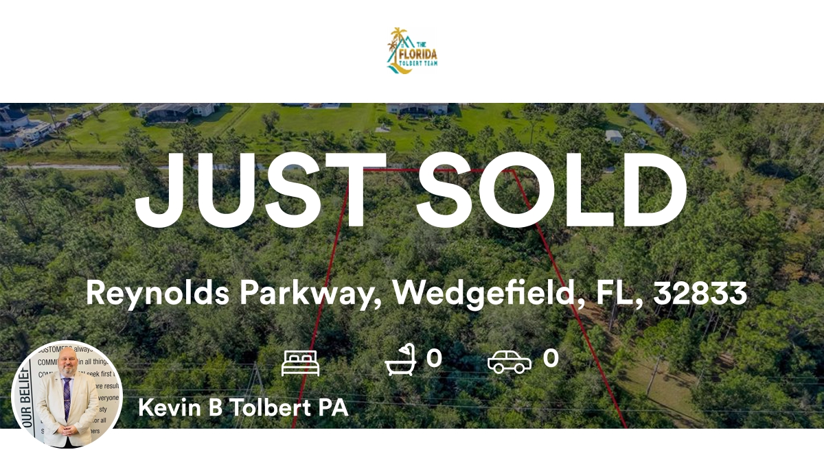 📍  Reynolds Parkway, Wedgefield, FL, 32833

My latest sale on RateMyAgent.
NAR 276512930
rma.reviews/v5mop781j3jr

...
#ratemyagent #realestate #KELLER_WILLIAMS_ADVANTAGE_III_REALTY