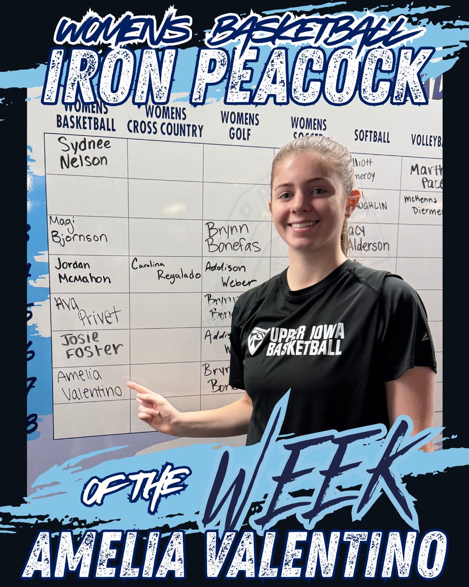 UIUStrength's tweet image. Amelia Valentino Women’s Basketball Iron Peacock Week 7
Showed up ready. Competed with purpose. Earned her spot.
#ironpeacock #simplethingssavagelywell