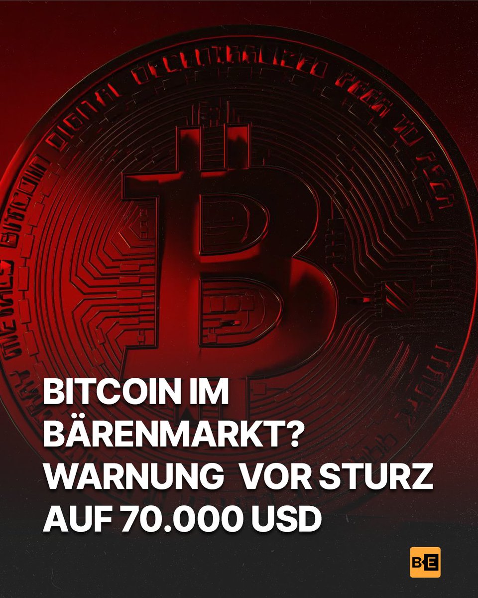 📉 „Warum Bitcoins Zyklus gekippt ist“ 🚨 Bitcoin im Bärenmarkt? Mehrere  Analysten schlagen Alarm und warnen vor einem möglichen Kurssturz bis auf  70.000 US-Dollar. 📊 Laut aktuellen Einschätzungen habe sich der gewohnte
