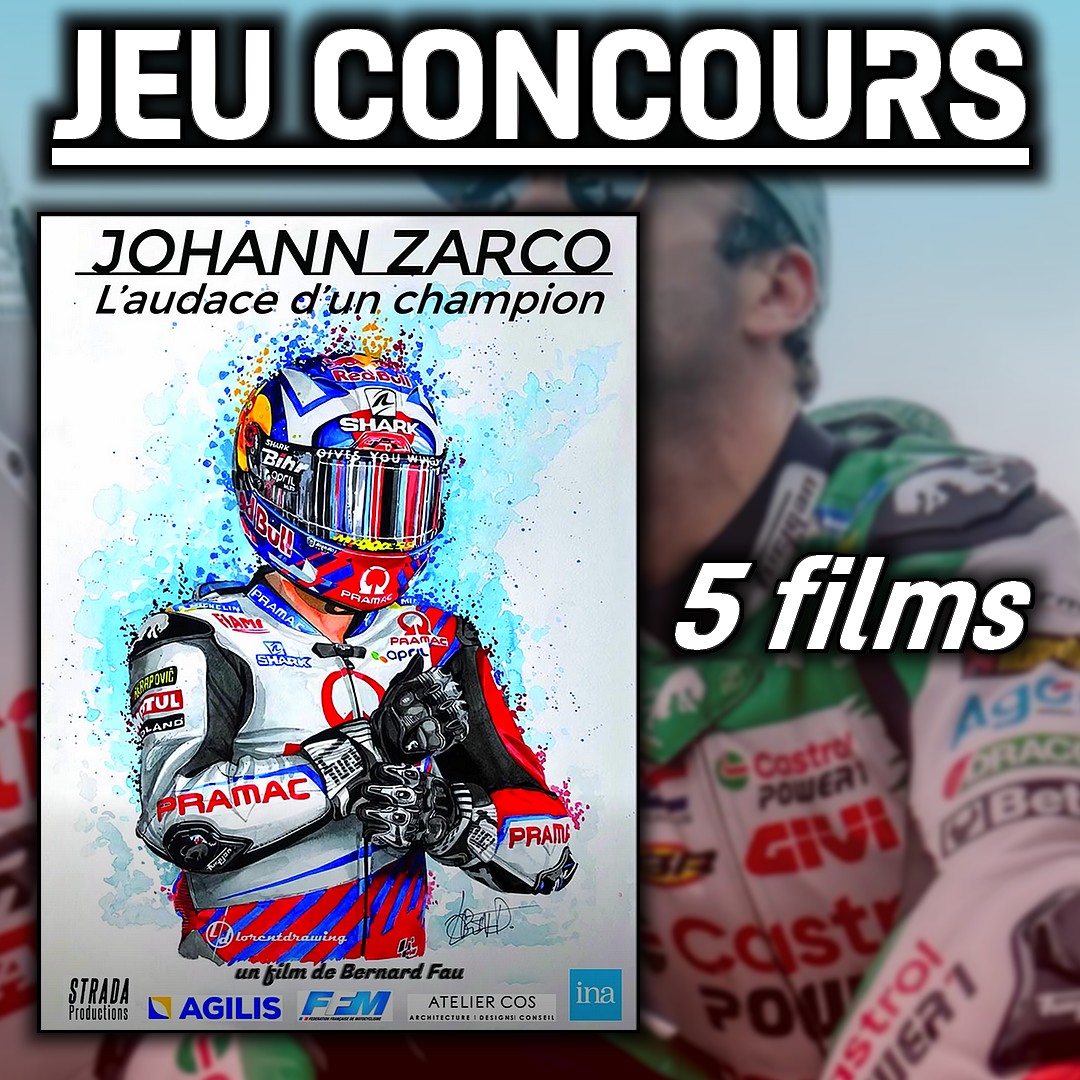Salut, petit concours pour cette fin d'année, j'ai 5 films sur Johann Zarco réalisés par Bernard Fau à vous faire gagner, dont certains contiennent 2 images dédicacées par Monsieur Fau lui-même. Bonnes fêtes, bisous !😘

-> Pour participer, abonne-toi au compte, like et repost.